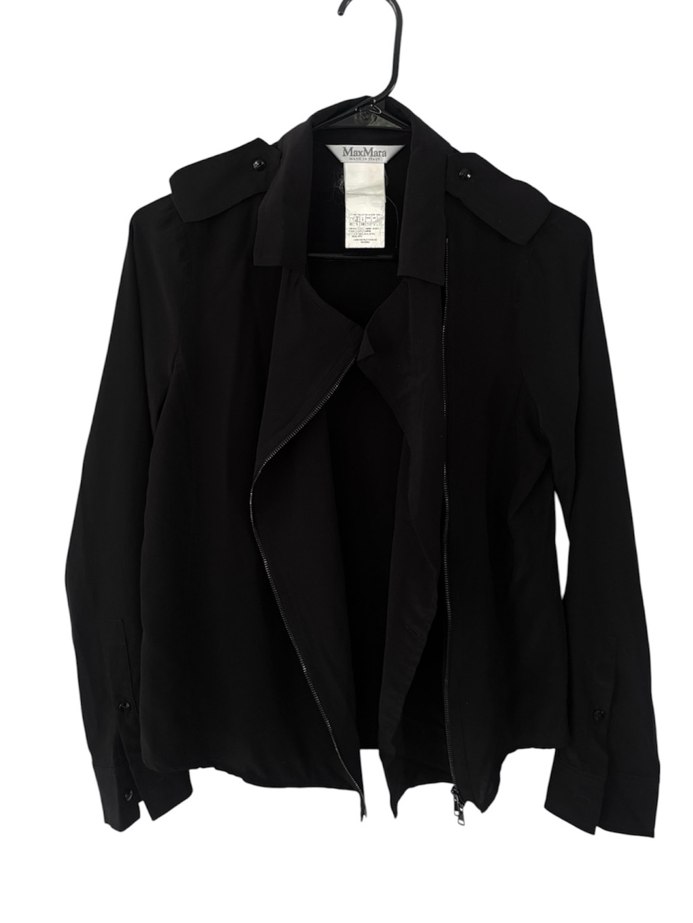 Max Mara silk crepe de chine shirt jacket